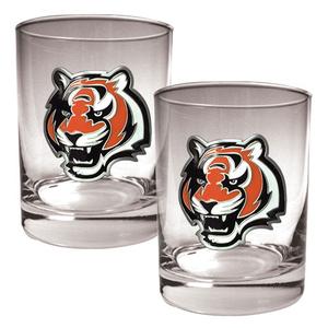 NFL Cincinnati Bengals 2pc. 14oz. Rocks Glass Set