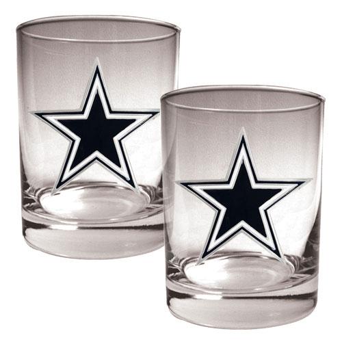 NFL Dallas Cowboys 2pc. 14oz. Rocks Glass Set