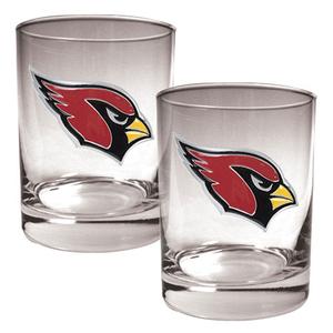 NFL Arizona Cardinal 2pc. 14oz. Rocks Glass Set