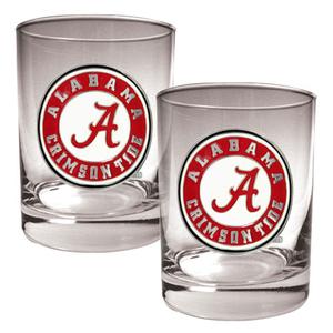 NCAA Alabama Crimson Tide 2pc. Rocks Glass Set
