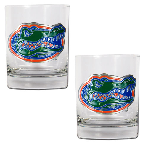 NCAA Florida Gators 2pc. Rocks Glass Set