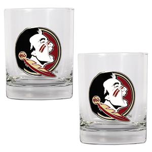 NCAA Florida State Seminoles 2pc. Rocks Glass Set