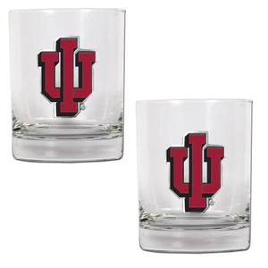 NCAA Indiana Hoosiers 2pc. Rocks Glass Set