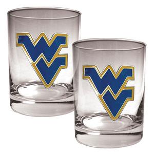 NCAA West Virginia Mountaineers Rocks Glass Set