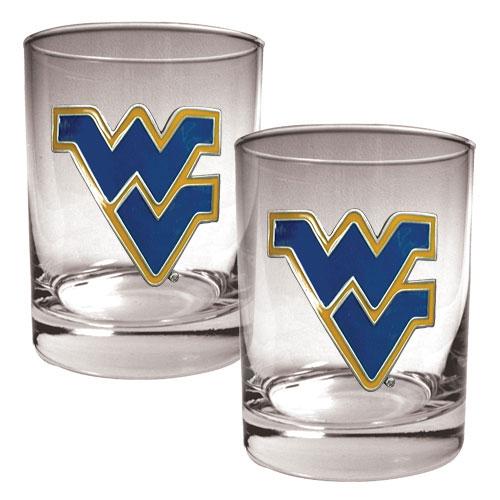 NCAA West Virginia Mountaineers Rocks Glass Set