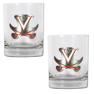 NCAA Virginia Cavaliers Rocks Glass Set