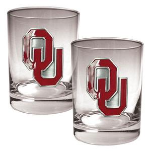 NCAA Oklahoma Sooners 2pc. Rocks Glass Set