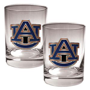 NCAA Auburn Tigers 2pc. Rocks Glass Set