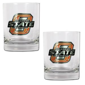 NCAA Oklahoma State Cowboys 2pc. Rocks Glass Set