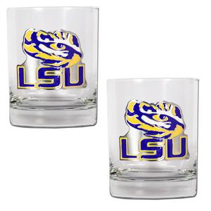 NCAA Louisiana State Tigers 2pc. Rocks Glass Set
