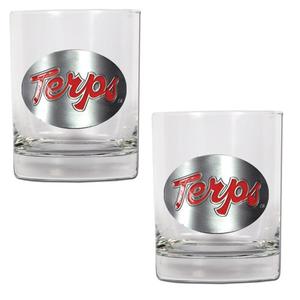 NCAA Maryland Terrapins 2pc. Rocks Glass Set