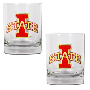 NCAA Iowa State Cyclones 2pc. Rocks Glass Set