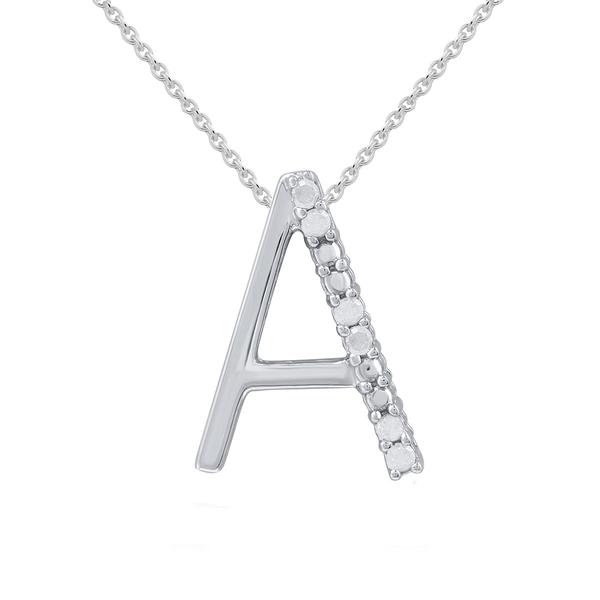 1/20ctw. Natural Diamond Sterling Silver A Pendant Necklace