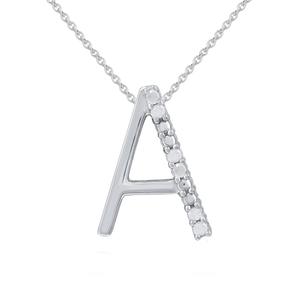 1/20ctw. Natural Diamond Sterling Silver A Pendant Necklace