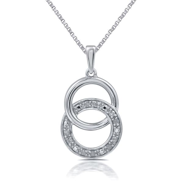 Marsala 1/10ctw. White Diamond Accent Double Circle Pendant