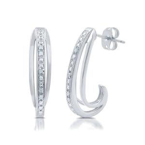 Marsala 1/10ctw. Fancy J Hoop Earrings