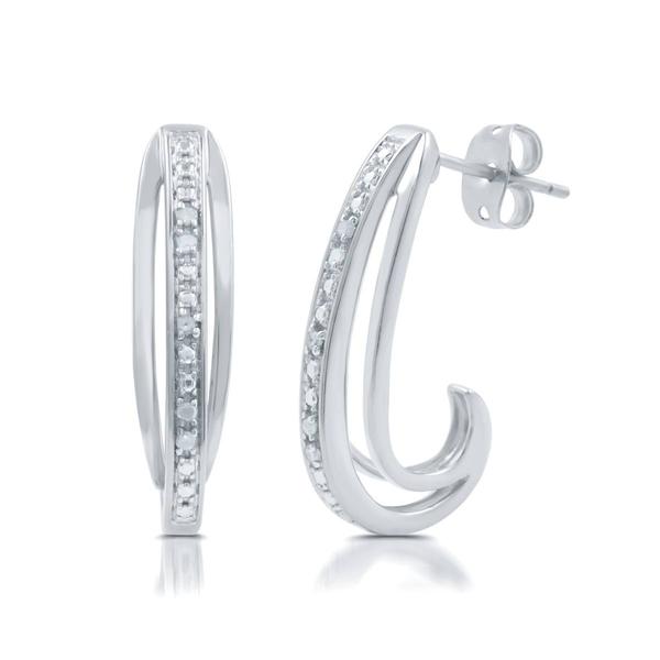 Marsala 1/10ctw. Fancy J Hoop Earrings