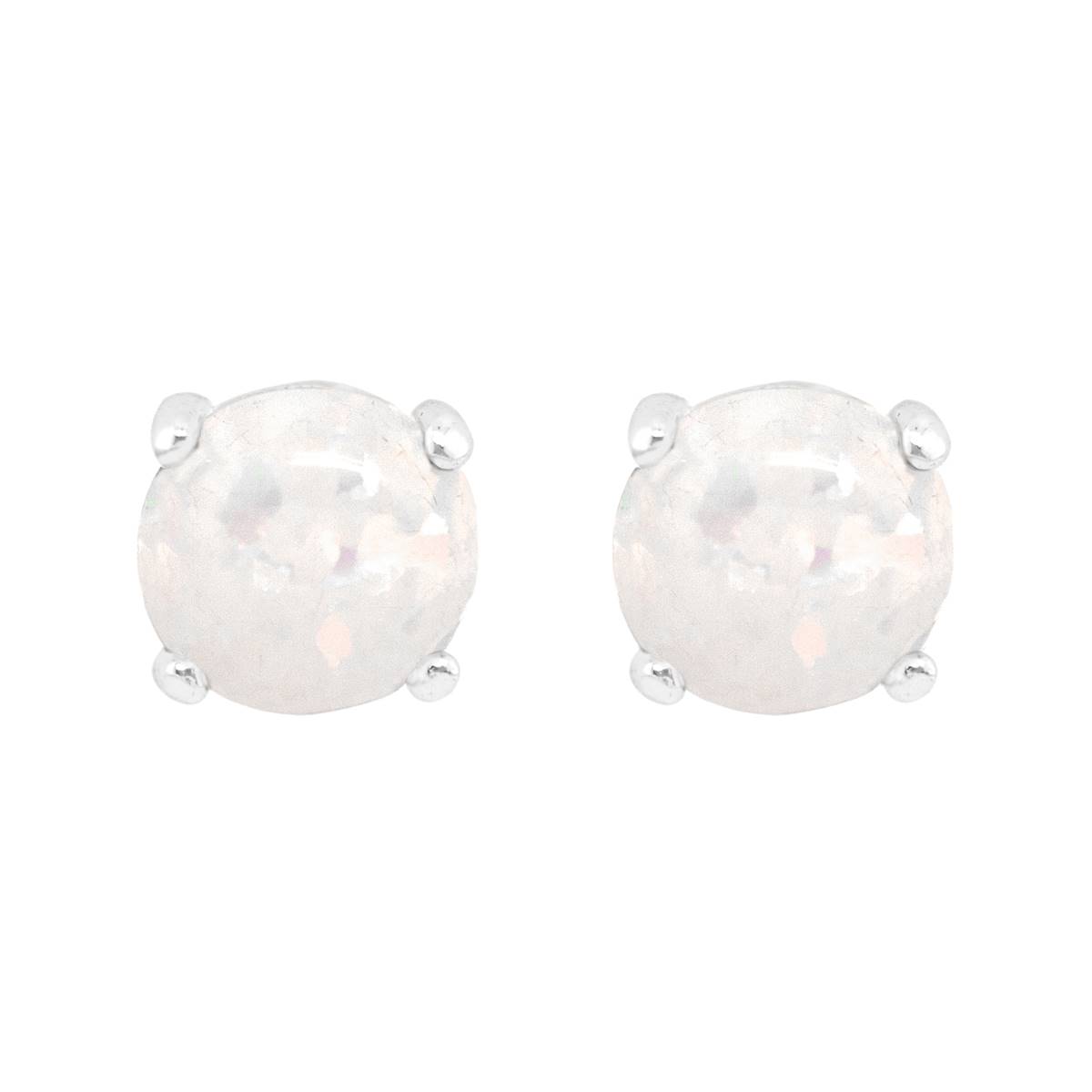 Marsala 6mm Round Lab Created Opal Stud Earrings