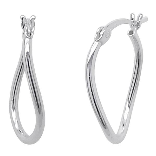 Marsala Sterling Silver Twisted Hoop Earrings