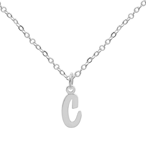 Marsala 18in. Sterling Silver Letter C Initial Pendant Necklace