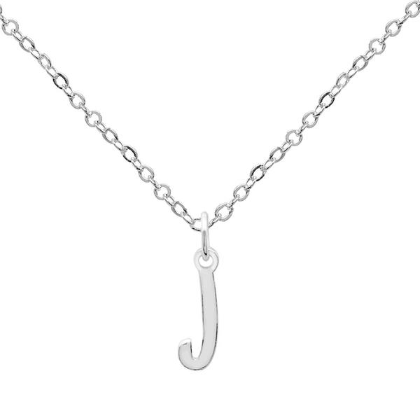 Marsala 18in. Sterling Silver Letter J Initial Pendant Necklace