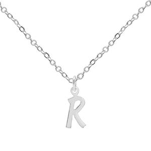 Marsala 18in. Sterling Silver Letter R Initial Pendant Necklace