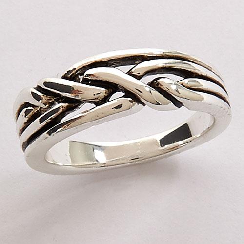 Marsala Fine Silver Plated Wire Puzzle Ring