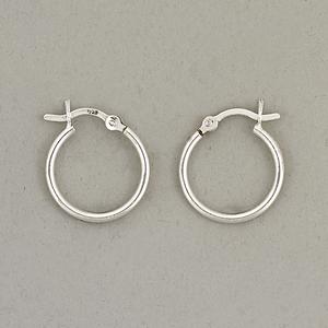 Marsala Polished Sterling Silver Hoop Earrings