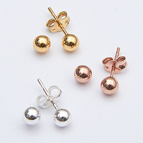 Marsala Trio Set Tri-Tone Ball Post Earrings