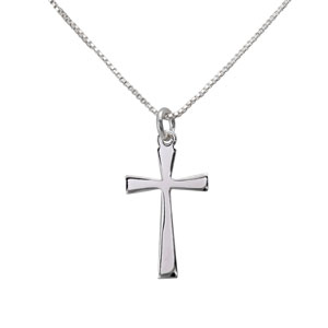 Marsala Fine Silver Plated Cross Pendant Necklace