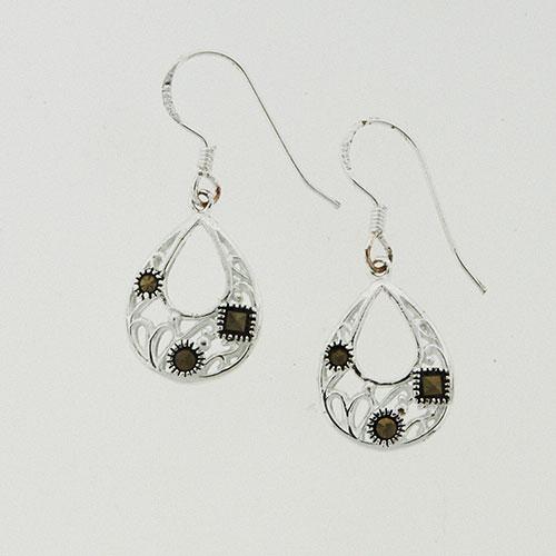 Marsala Open Fishhook Earrings