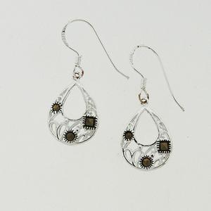 Marsala Open Fishhook Earrings