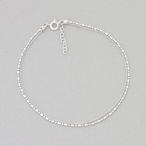 Barefootsies Sterling Silver Double Ankle Bracelet