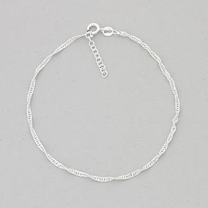 Barefootsies Sterling Silver Singapore Ankle Bracelet