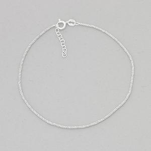 Barefootsies Sterling Silver Twisted Chain Ankle Bracelet