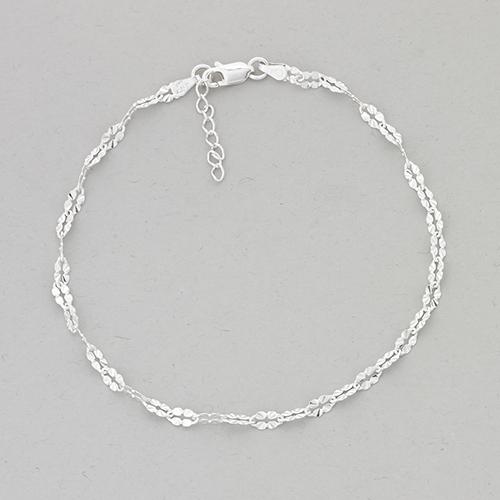 Barefootsies Sterling Silver Star Chain Ankle Bracelet
