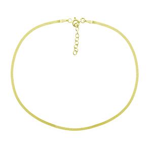 Barefootsies Herringbone Anklet Gold Plating Over Sterling