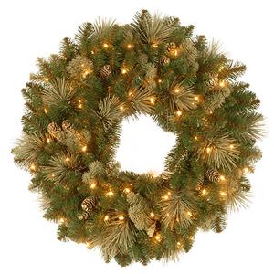 National Tree 24in. Battery Operated Carolina Pine Wreath