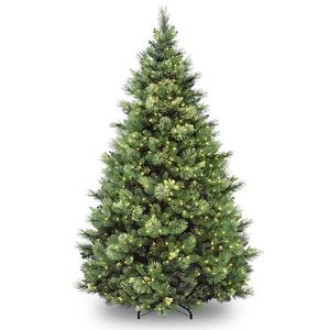 National Tree 7ft. Clear Pre-Lit Carolina Pine Hinged Tree