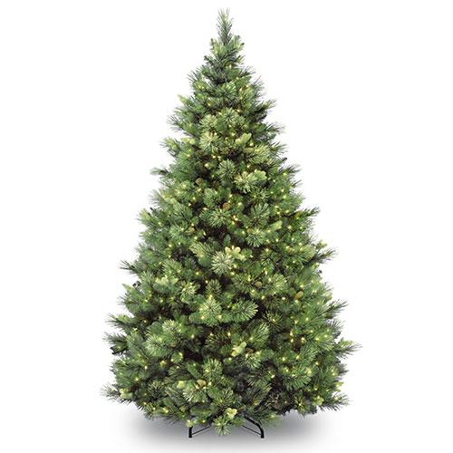 National Tree 7ft. Clear Pre-Lit Carolina Pine Hinged Tree