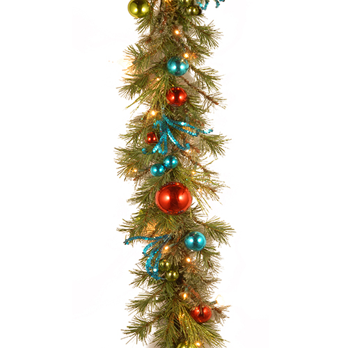 National Tree 9ft. Decorative Collection Retro Garland