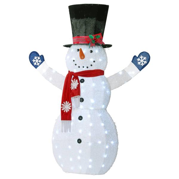 National Tree 6ft. Snowman with White LED Lights