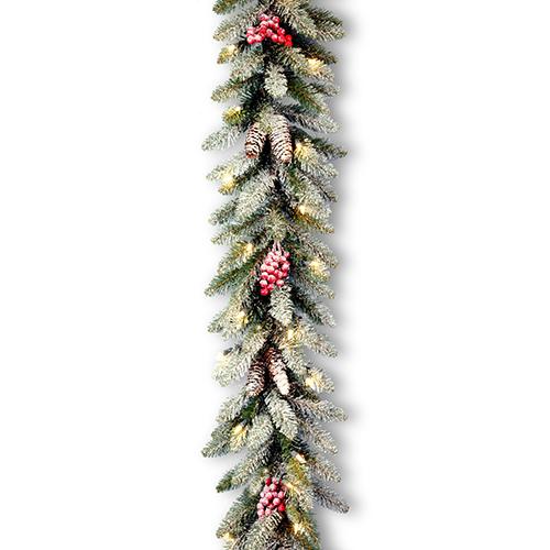 National Tree 9ft Dunhill Fir Garland w/Lights