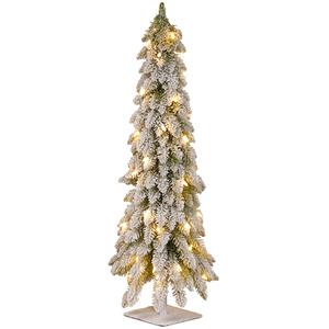 National Tree Pre-Lit 3ft. Snowy Downswept Forest Tree
