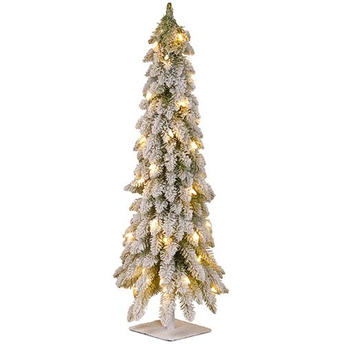 National Tree Pre-Lit 3ft. Snowy Downswept Forest Tree