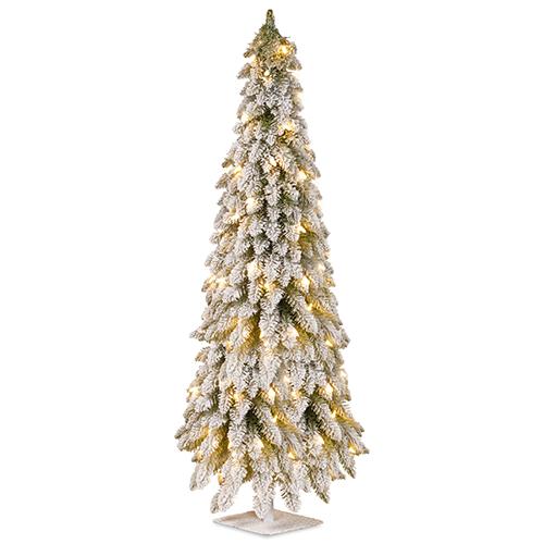 National Tree 5ft. Snowy Down Swept Pre-Lit Forest Tree