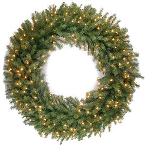 National Tree 48in. Norwood Fir Pre-Lit LED Wreath