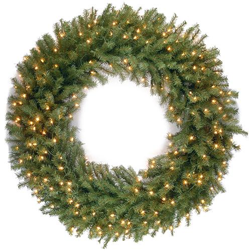 National Tree 48in. Norwood Fir Pre-Lit LED Wreath