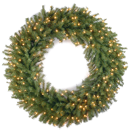 National Tree 42in. Norwood Fir Wreath With Clear Lights