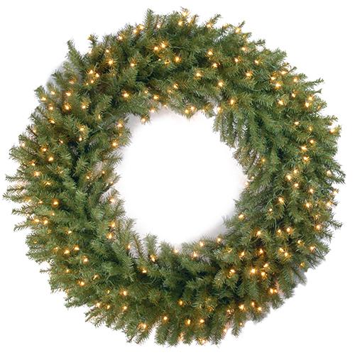 National Tree 48in. Norwood Fir Wreath w/Clear Lights
